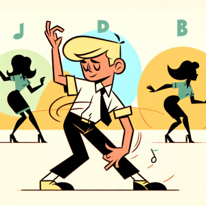 playful, retro, cartoonish style, Bold flat colors, Thick, Black...