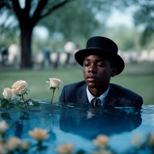 a 15 year old male teenager with African American features made...
