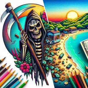 Design a bold circular and edgy logo with and the name ('HALF DE...