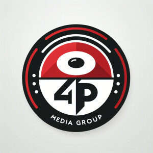 Create a vector logo named 4pound media group for a film company...