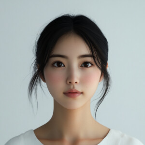 Create a portrait of a cute 22-year-old Californian woman with a...