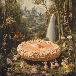 Please make a hyperrealistic vintage photo with fairy elf magica...