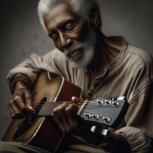 Old man with guitar
