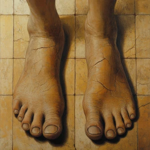 Anthropomorphic feet looking lovely towards another pair of Anth...