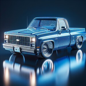 elegant indiresent blue metallic 1983 Chevrolet C10 truck made o...