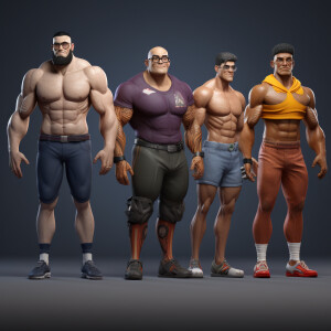 Create a realistic and detailed description of a diverse group o...