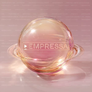 “A hyperrealistic minimalist round logo showing a floating trans...