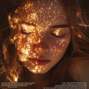 "Create a hyper-realistic, ultra-detailed portrait of a woman il...