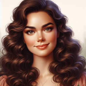 Brunette beauty girl voluptuous