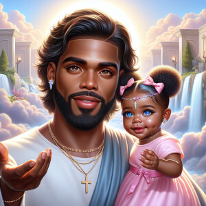 Create a 3D realistic artwork featuring the phrase 'Jesus Saves'...