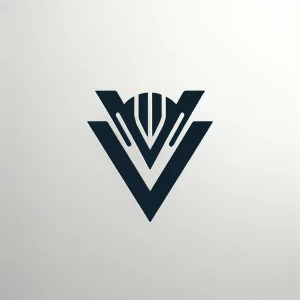 The letter V symbol, audio engineer logo