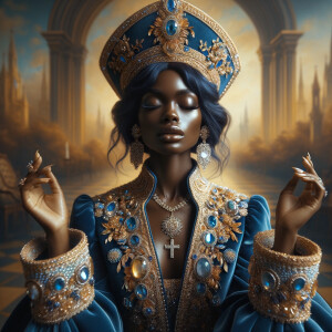 Create an illustration that embodies spirituality and a deep con...