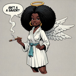 Generate an image in the Looney Tunes style featuring a young Bl...