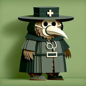 Russian plague doctor bear