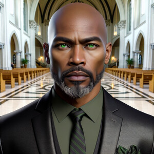 3D image of an attractive African-American male in his mid 50s....