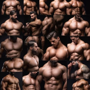 coach tiene un cuerpo peludo musculoso y un miembro enorme con u...