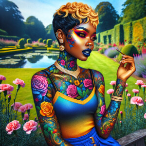 Prompt:
Full image view ultra realistic psychedelic airbrush gl...