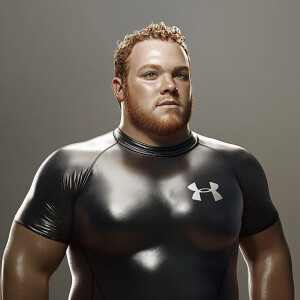 Create a hyper-realistic image of Curtis Kowe, a 27-year-old ove...