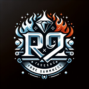 Design a logo for the fashion brand R2C2 incorporating icy diamo...
