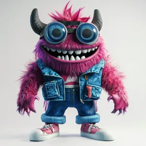 Hyper realistic Full body cute concept character playful happy m...