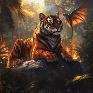 Design a Tigron, a striking combination of a tiger and a dragon,...