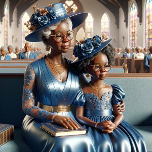 Adjust the 3-D realistic image to depict the African-American gr...