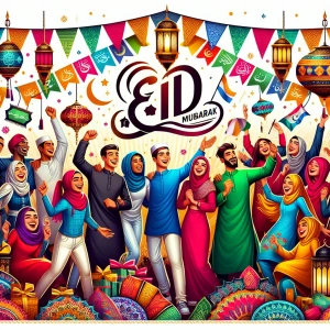 Eid festival  image with brand “ ZINARS”, mention “ EID MUBARAK...