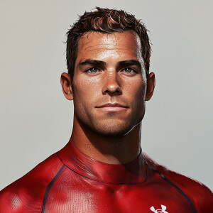 Generate a hyper-realistic image of Curtis Kowe, a 27-year-old a...