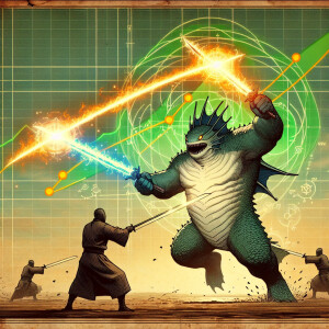 greninja from pokemon as jedi warrior with dual light sabers inf...