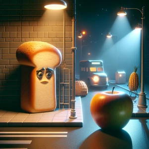 Picture a world where anthropomorphic food items go about their...