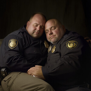 Lifesize digital photography portrait of a best romantic buddies...