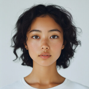 A portrait of a 22-year-old Japanese-African American woman with...