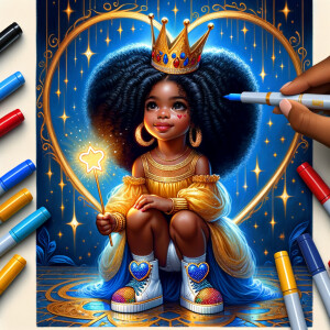 Revise the high-resolution, glossy oil painting in the style of...