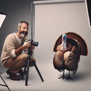 Thanksgiving Turkey getting passport photo taken
