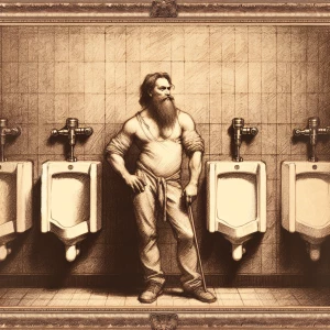 As I entered the bathroom, I was unexpectedly struck by the sigh...