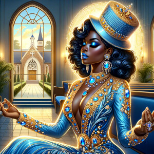 Create an illustration that embodies spirituality and a deep con...