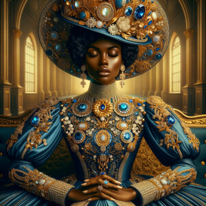 Create an illustration that embodies spirituality and a deep con...