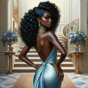 hyper realistic air brushed oil painting art image of a beautifu...