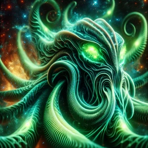 A shimmering, otherworldly creature of unknown origins, the biol...