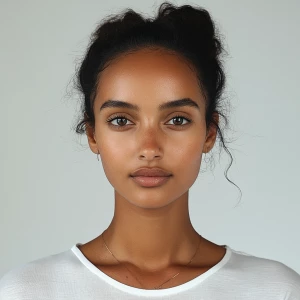 Create an image of a 23-year-old woman with an average appearanc...