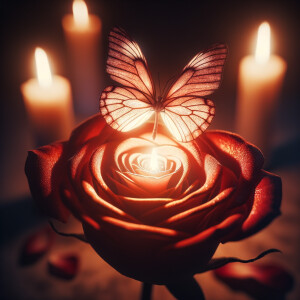 "Consider the image of the illuminated rose with the gentle cand...