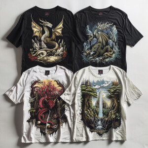 4 fantasy story tshirt designs