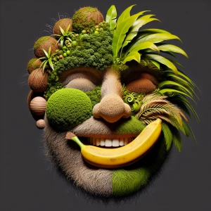 Create a hyper-realistic 3D portrait in 8K UHD where the face is...