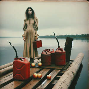 Create a faded color film photograph from 1972 of a gorgeous 23-...