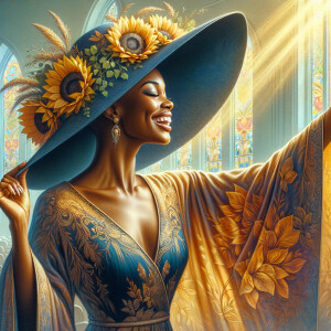 create a realistic airbrushed illustration of an African America...