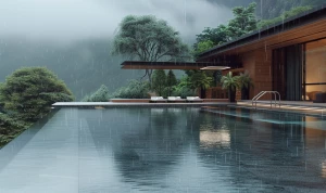 Ultra photo-realistic high-end DSLR wide-angle view of a ultra-m...