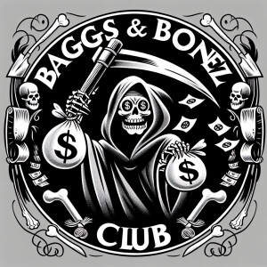 Create a logo with the following elements: a detailed, horror-th...