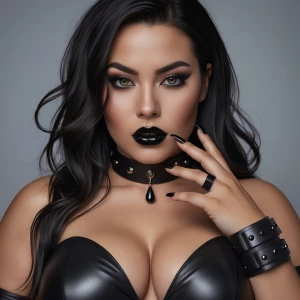 Create a curvy and very busty woman of Ashkenazi, German, French...