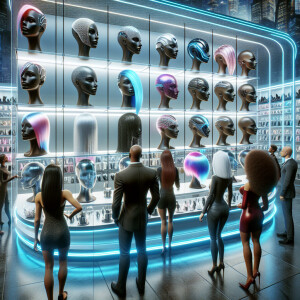 Create a cutting-edge beauty supply store specializing in futuri...