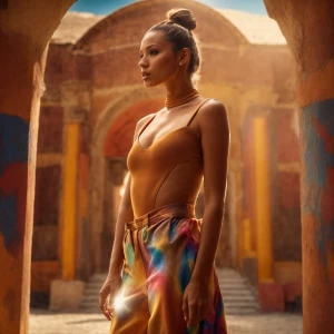 “A high definition photo of a fit supple boxum Italian American...